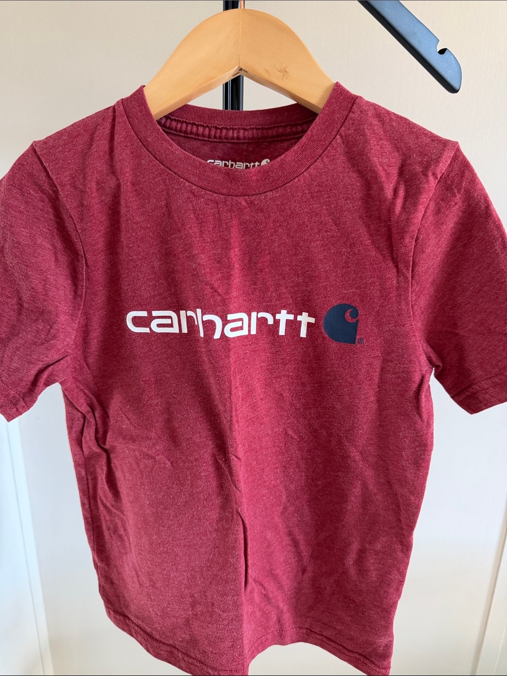 Carhartt Boys Red Logo Graphic T-Shirt Size 6